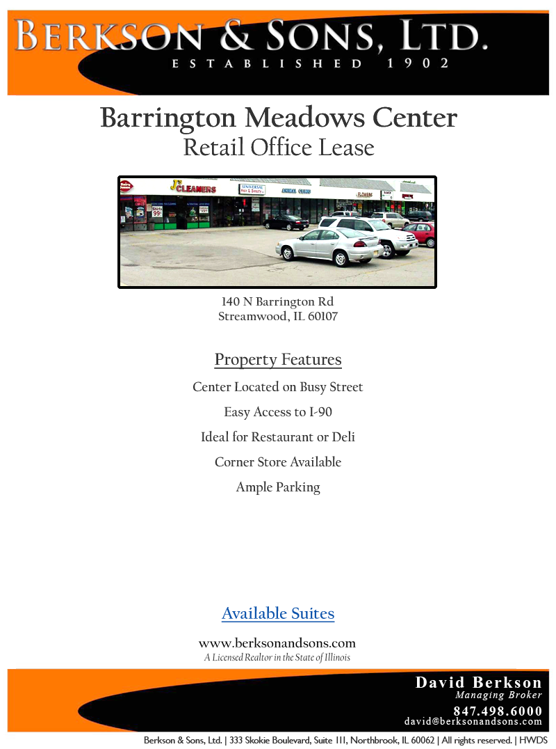 Berkson & Sons - 140 Barrington - Available Suites